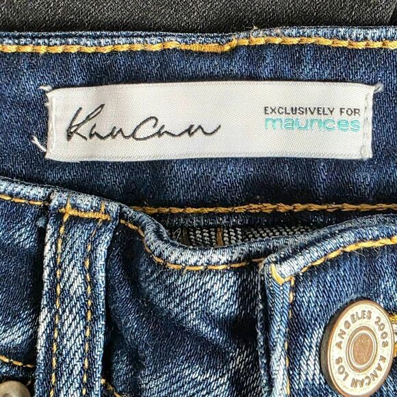 KanCan for Maurices Distressed Skinny Jeans Dark Wash 25 - Picture 7 of 9